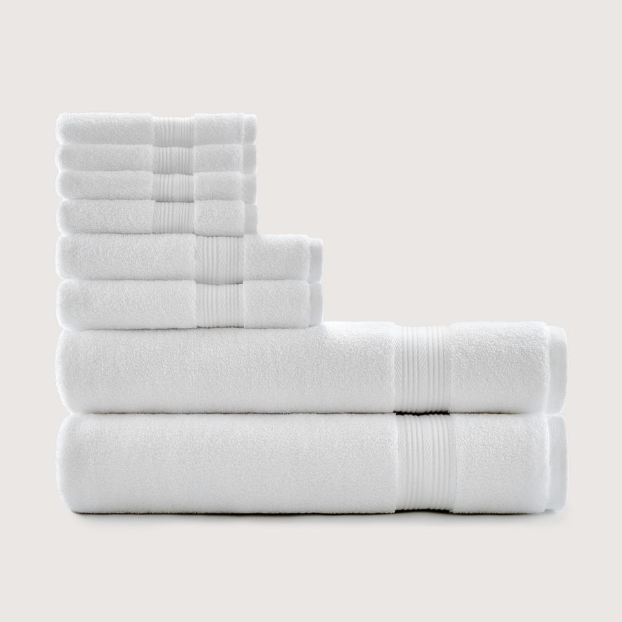 Luxury 8-Piece Boutique Hotel Bath Bundle - 600 GSM Cotton