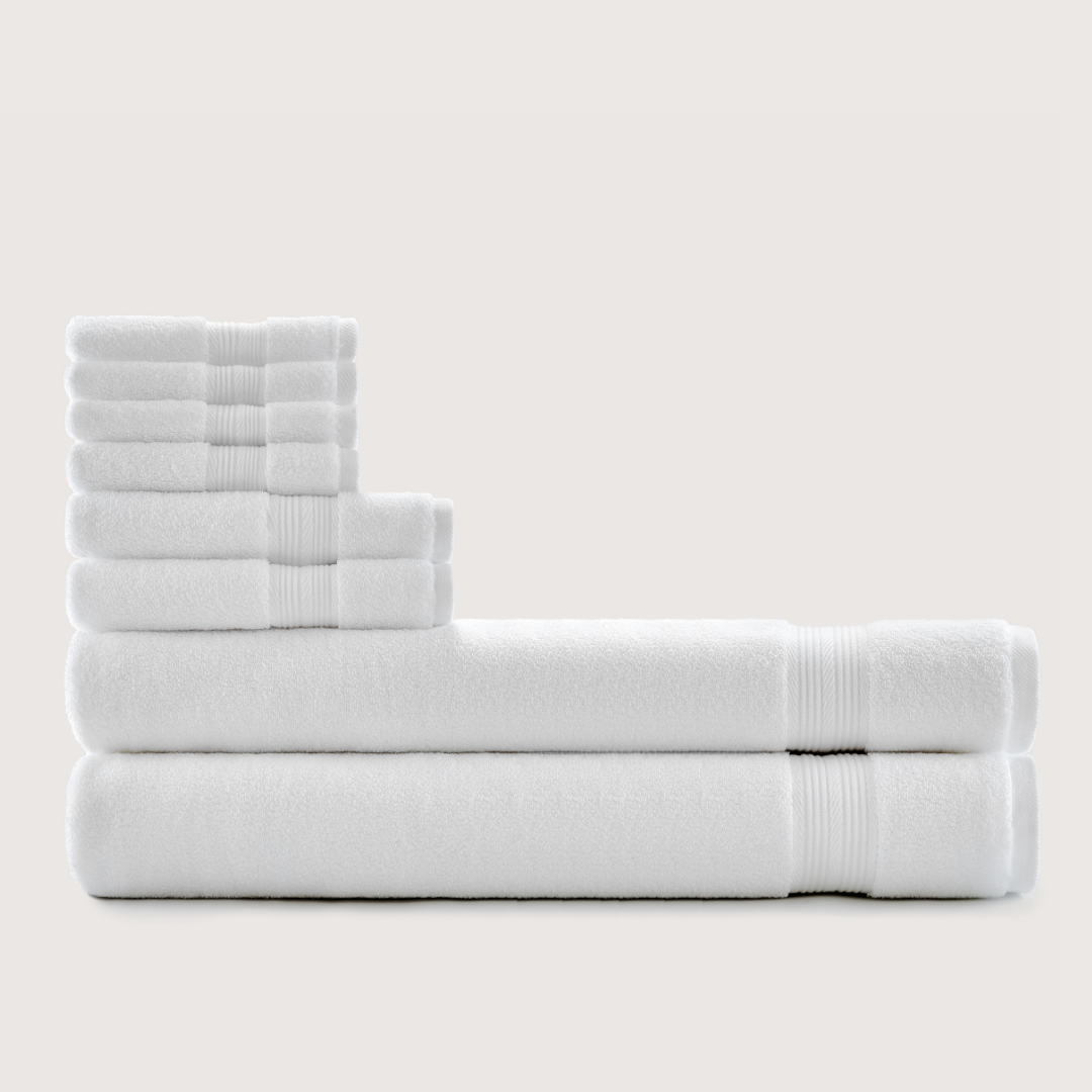 Luxury 8-Piece Boutique Hotel Bath Bundle - 600 GSM Cotton