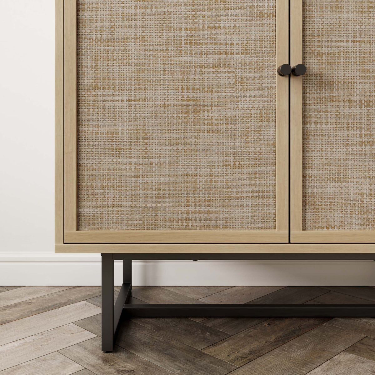 Kova wood and rattan storage cabinet – image 11