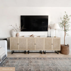 Kova storage cabinet styled in a customer's home