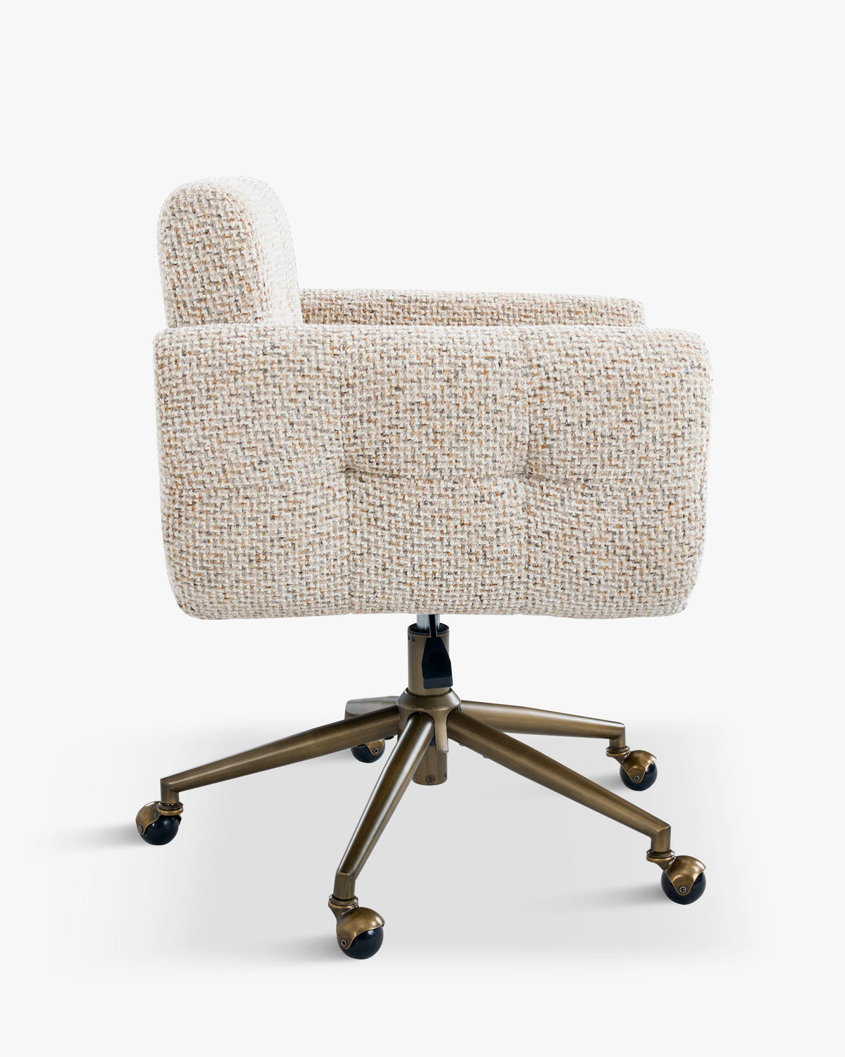 Valeria tweed desk chair – side view