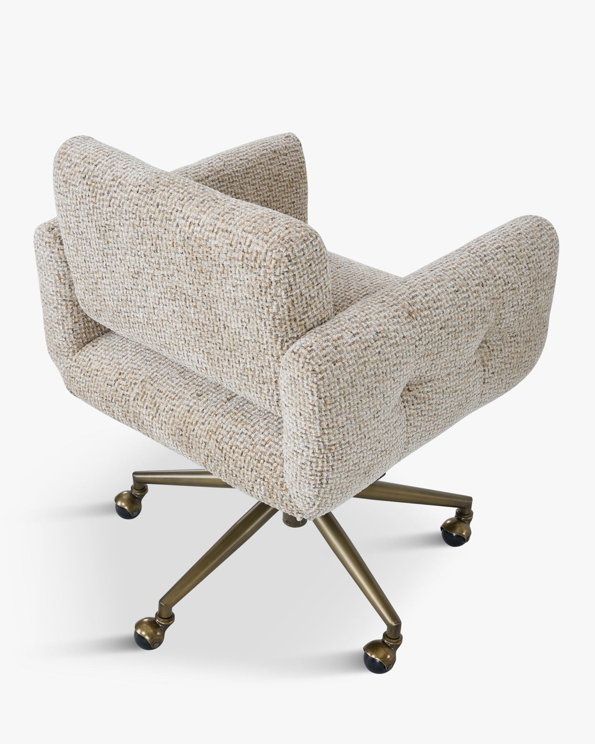Valeria tweed desk chair – back view