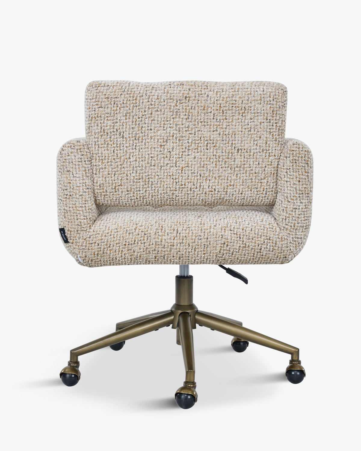 Valeria tweed desk chair – brown tweed detail