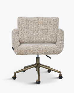Valeria tweed desk chair – brown tweed detail