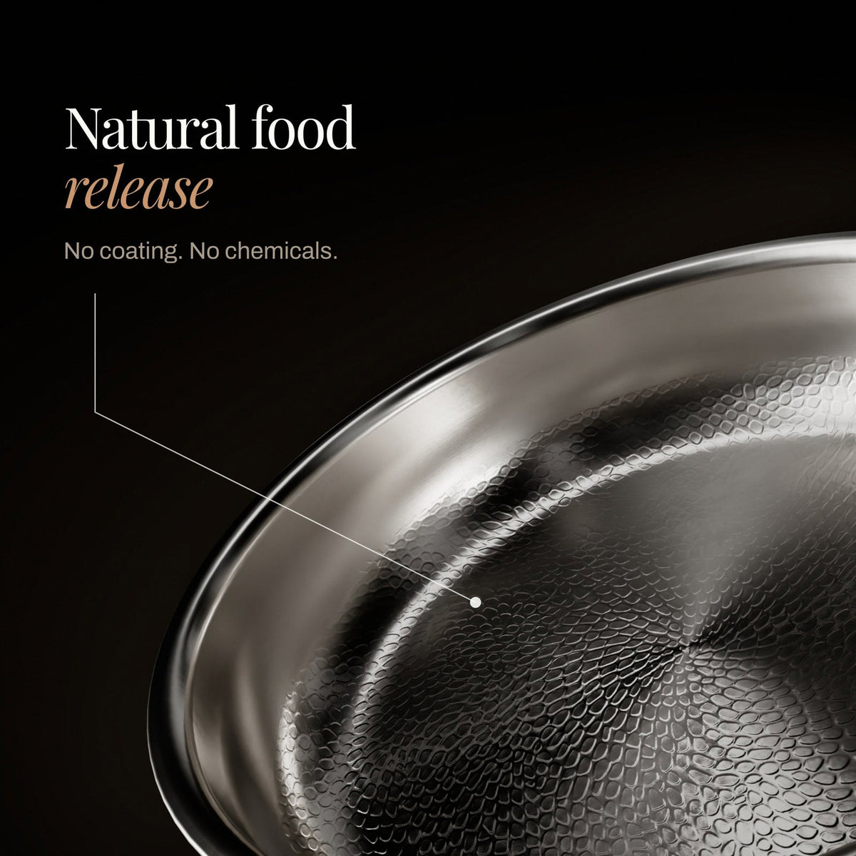 Hand-Hammered Titanium Frying Pan - PFAS-Free