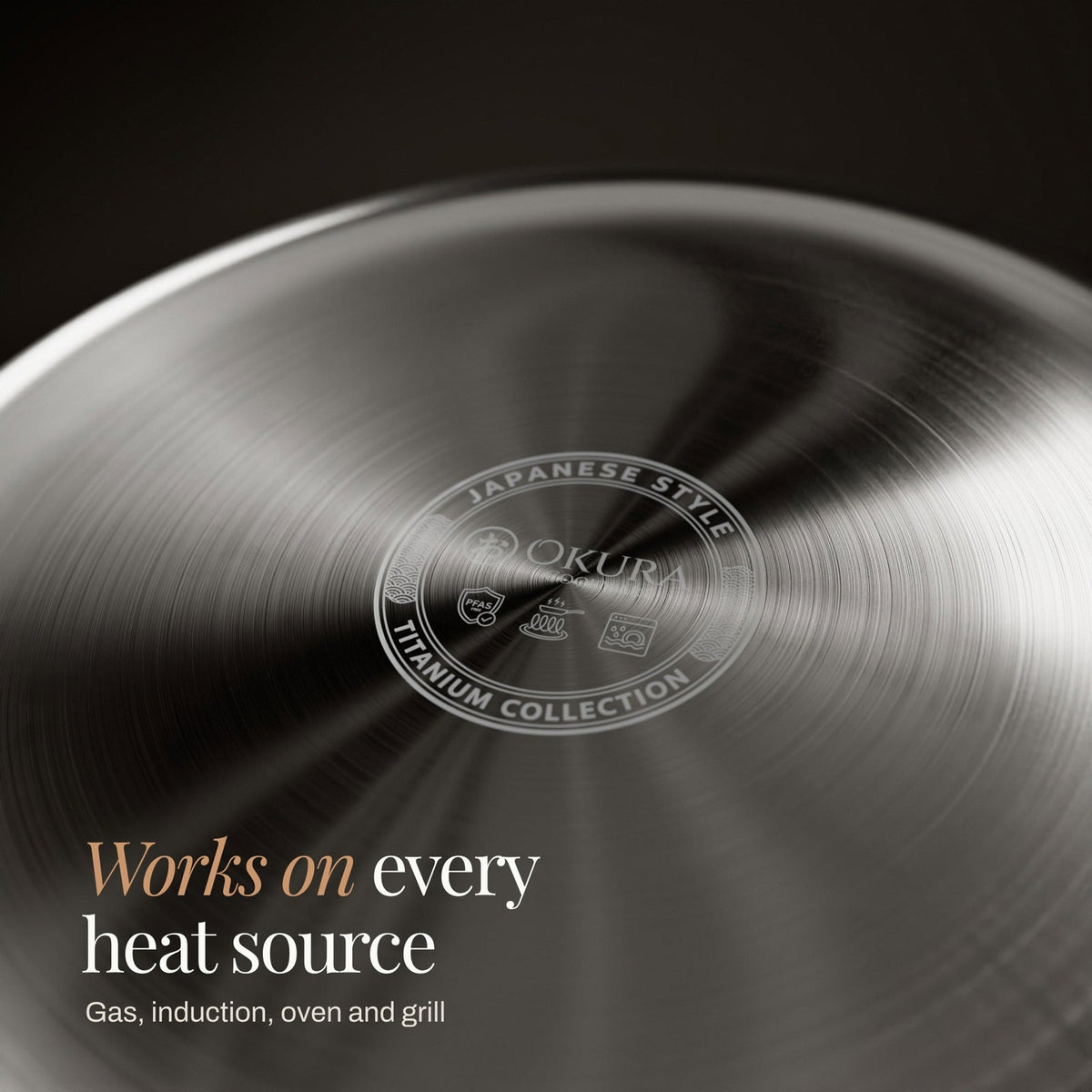 Hand-Hammered Titanium Frying Pan - PFAS-Free